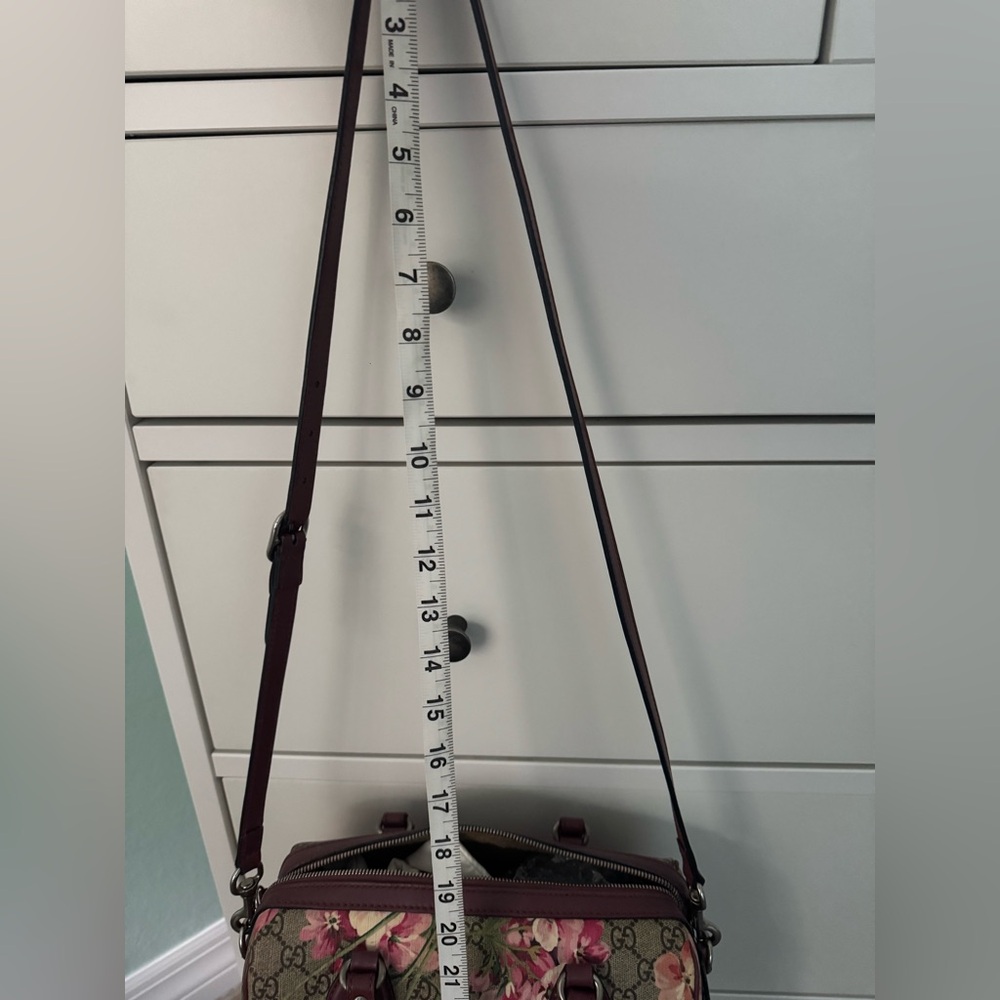 Gucci Pink and Brown Satchel with Floral Design - Picture 12 of 15